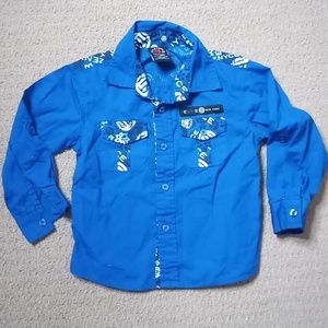 ENYCE 1996 New York Boys Blue Spell Out Logo Long Sleeve 100% Cotton Top…
